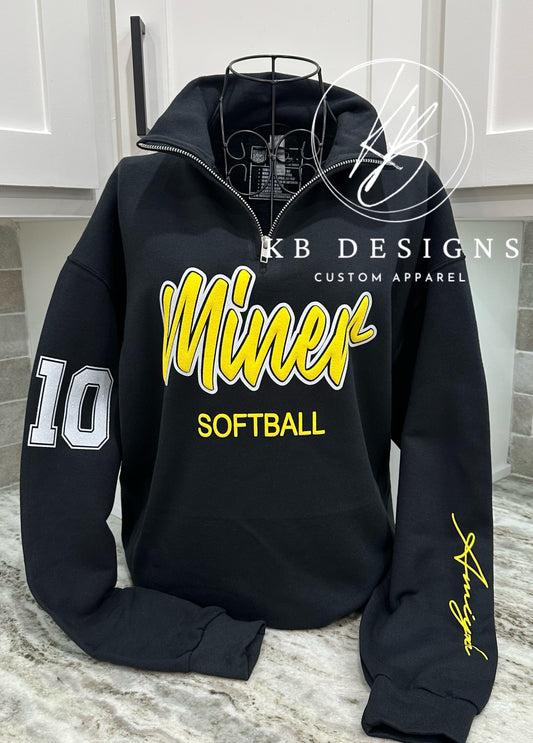 Custom Sports Quarter Zip Pull Over