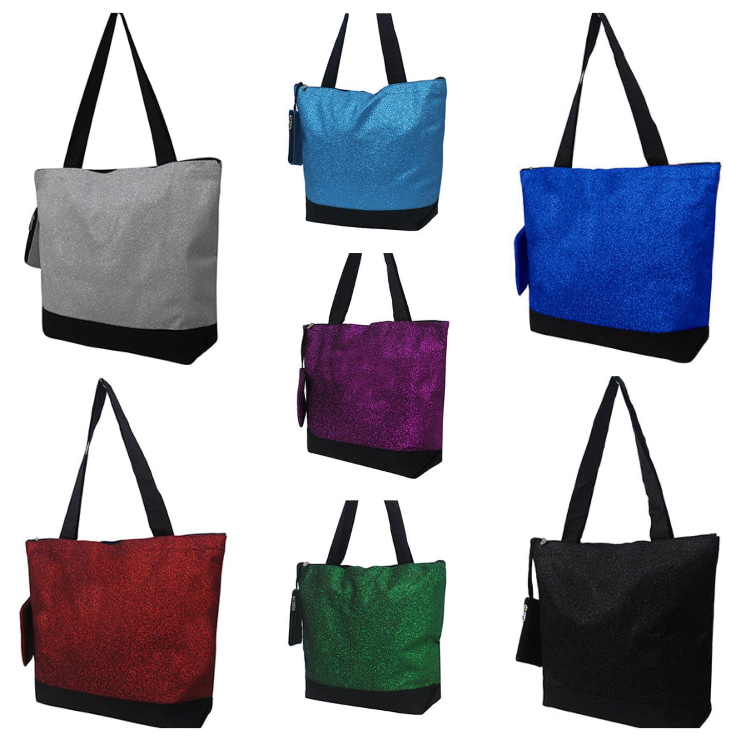 Custom Glitter Canvas Tote Bag
