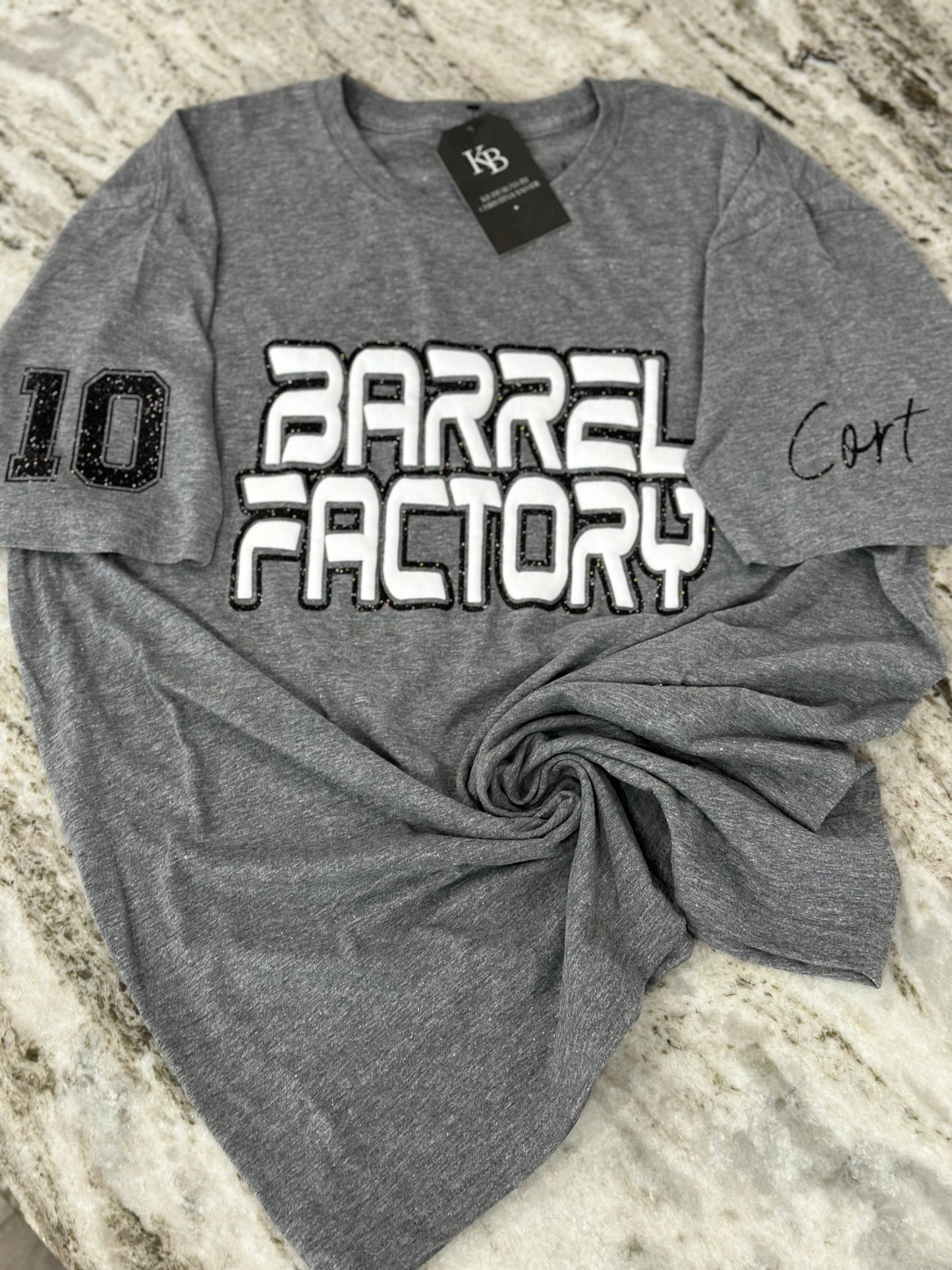 Personalized Sports Glitter & Puff Tee