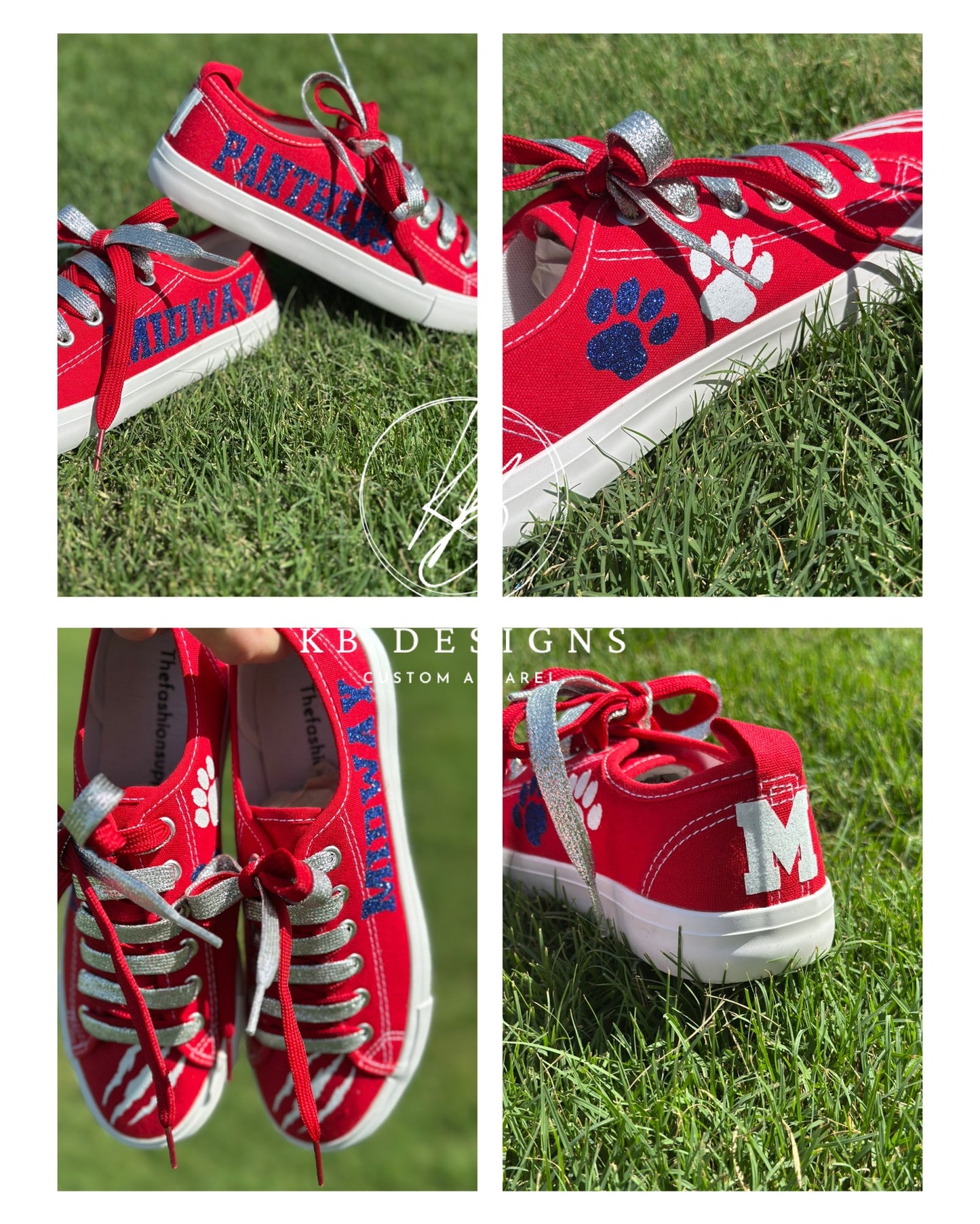 Midway Panthers Glitter Spirit Shoes