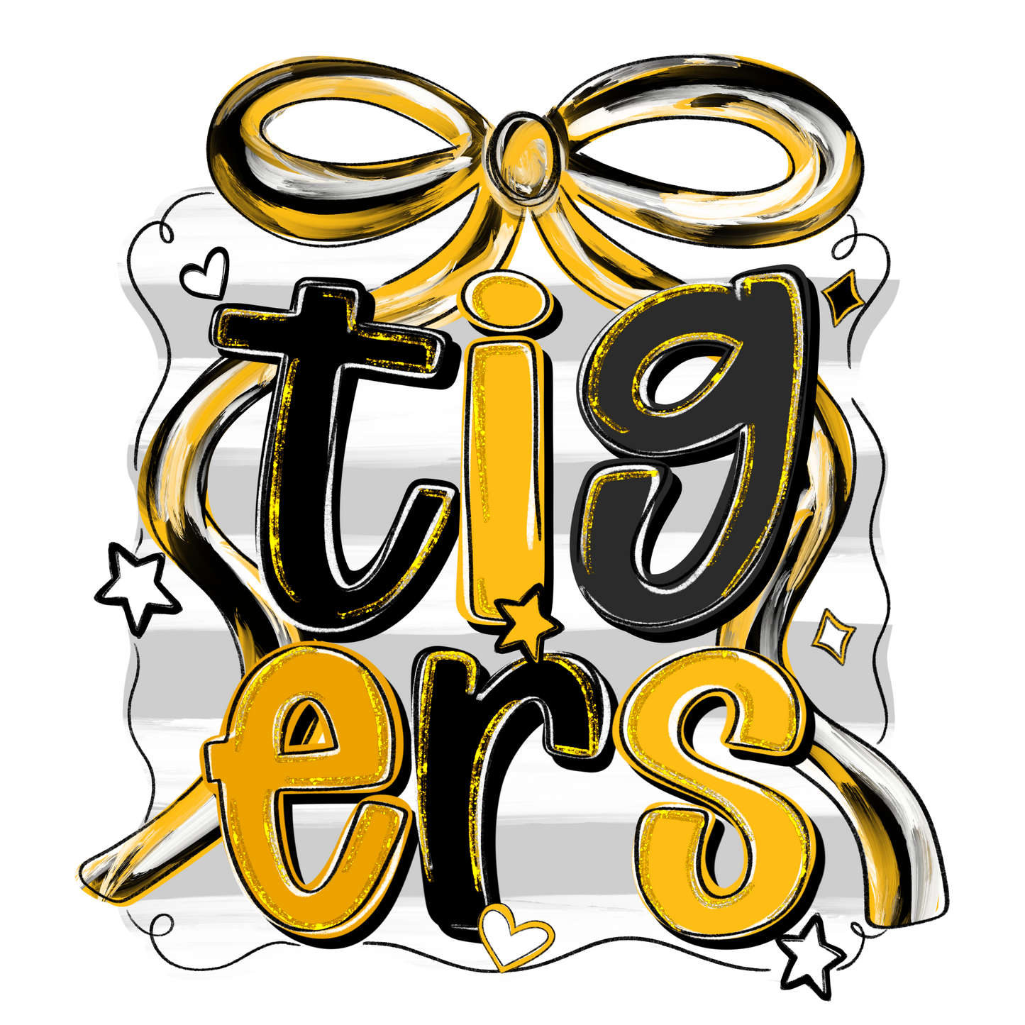 Tigers Mascot Ribbon