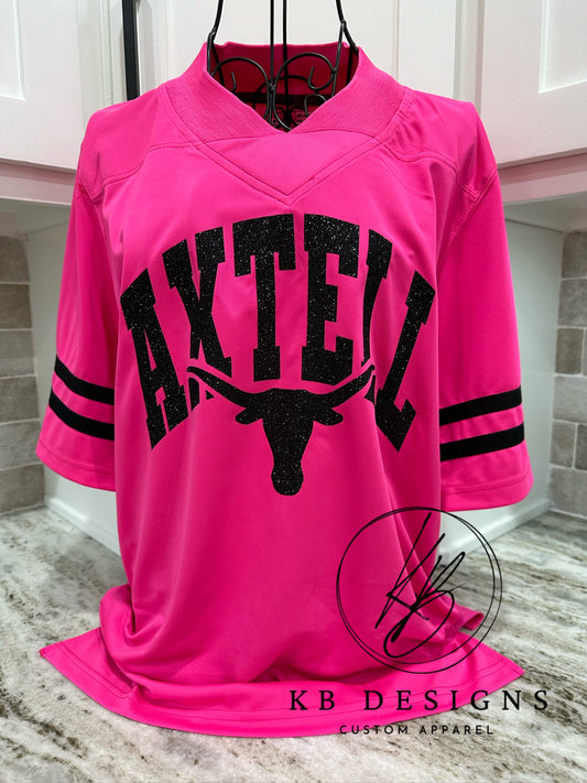 Longhorns Pinkout Glitter Mascot Jersey
