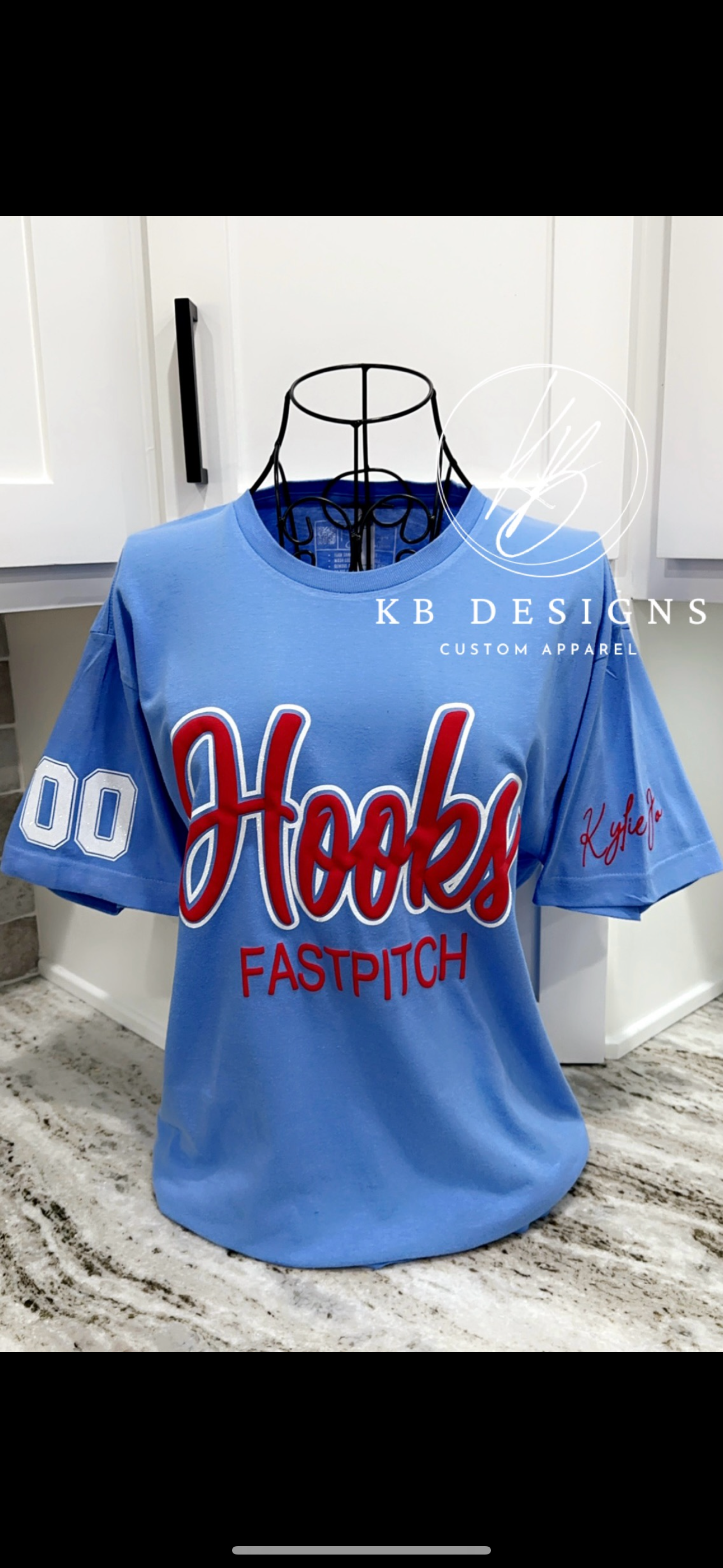 Personalized Sports Glitter & Puff Tee