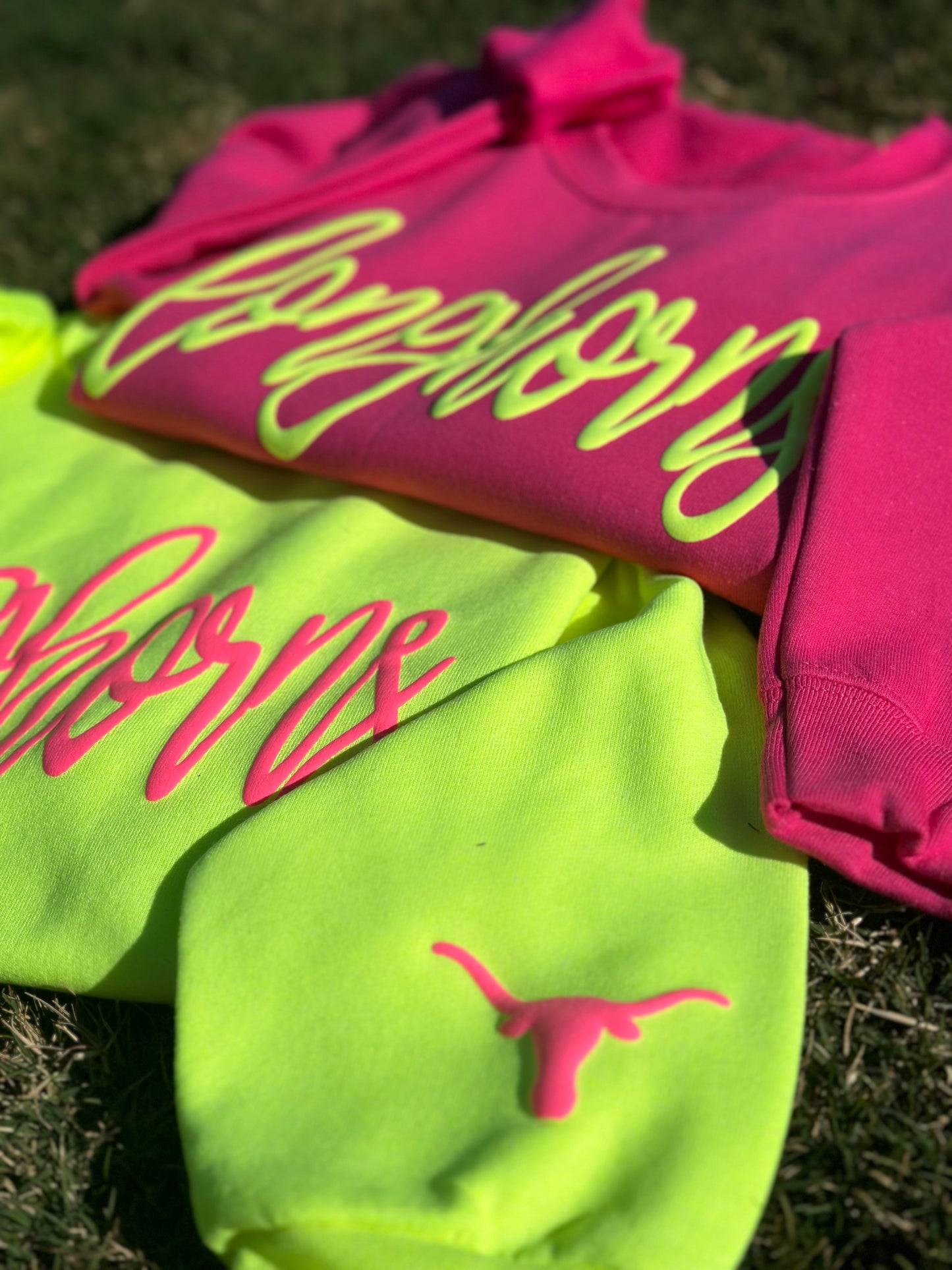 Custom Word NEON Puff Sweatshirt