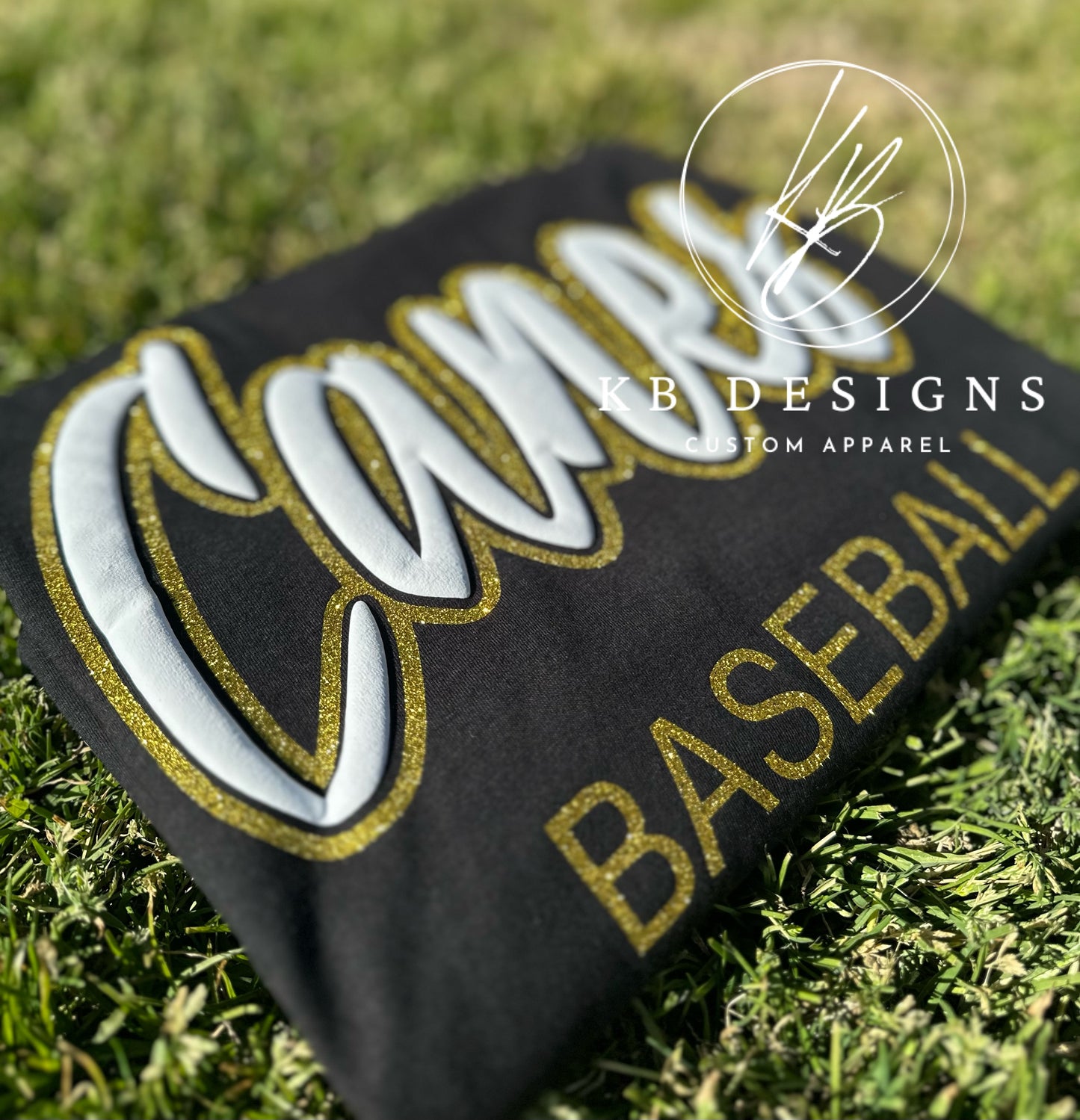 Personalized Sports Glitter & Puff Tee