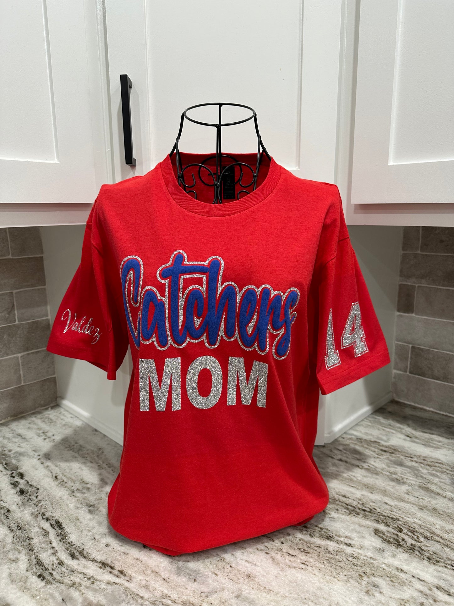 Personalized Sports Glitter & Puff Tee