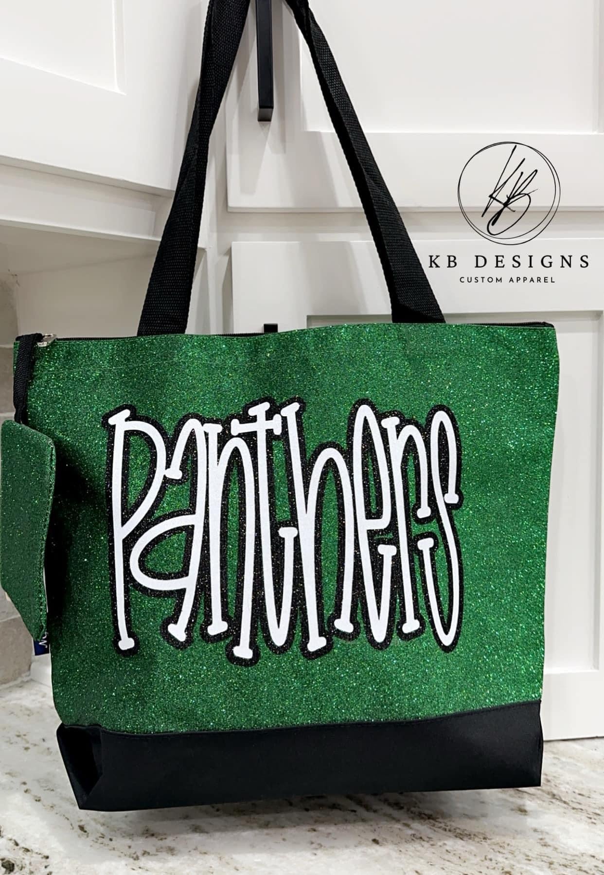 Custom Glitter Canvas Tote Bag