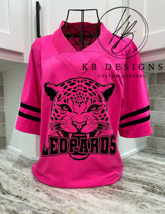Leopards Pinkout Glitter Mascot Jersey