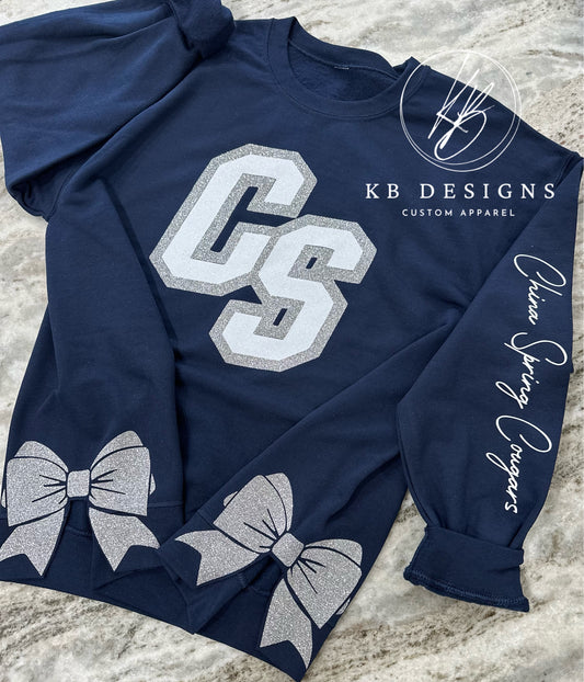 China Spring w/ Side Slit Glitter Bow