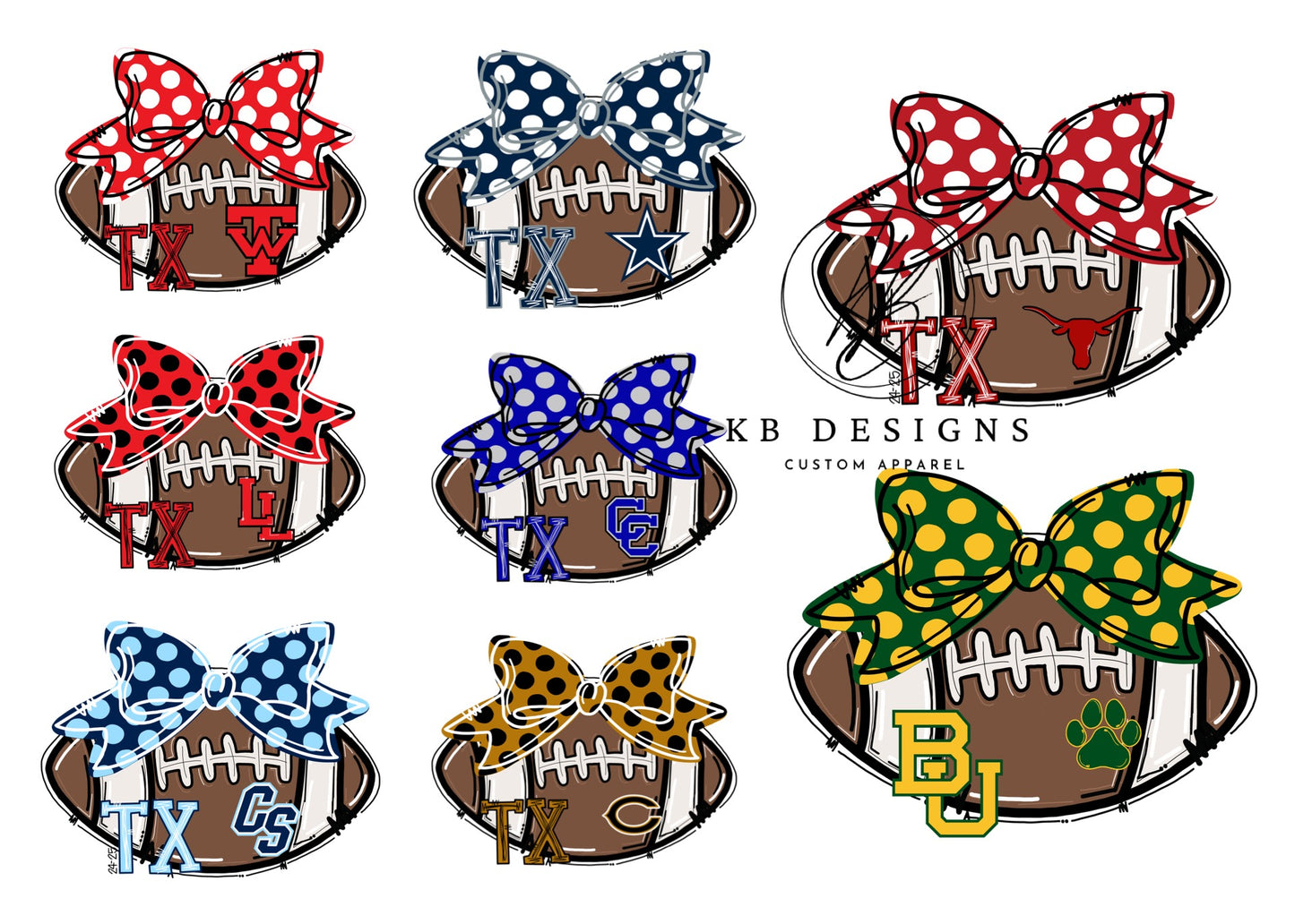 Football W/Bow Top