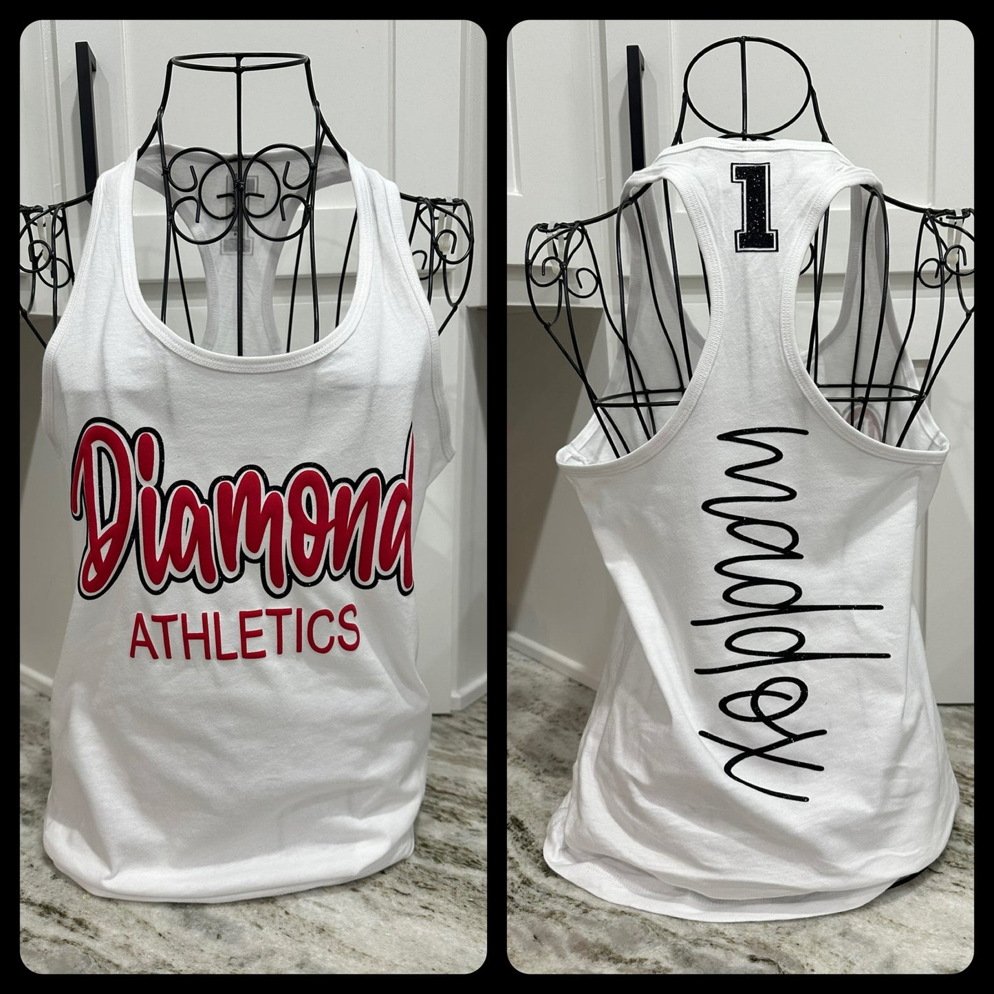 Sports Glitter & Puff Tank Top