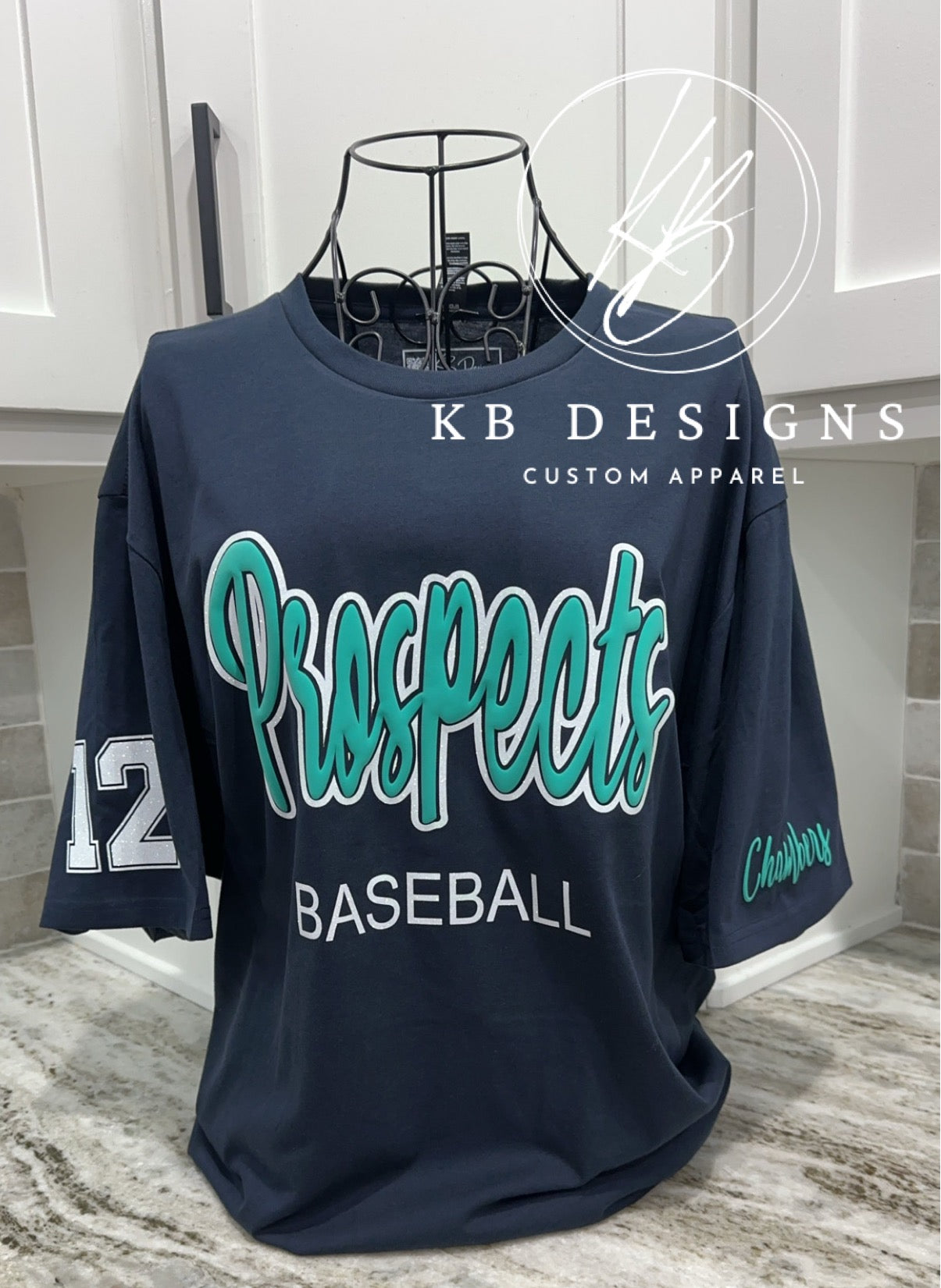 Personalized Sports Glitter & Puff Tee