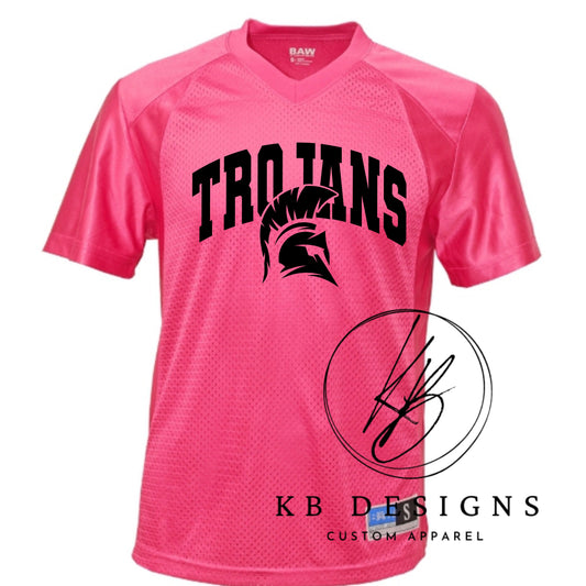 Trojans Pinkout Glitter Mascot Jersey