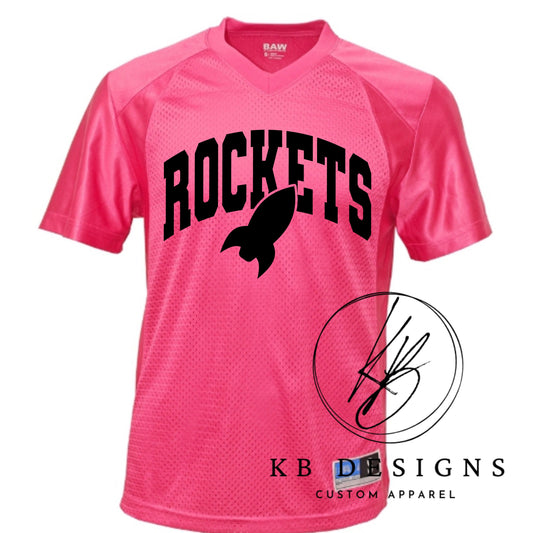 Rockets Pinkout Glitter Mascot Jersey