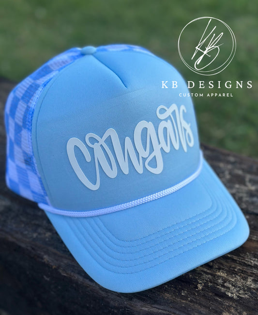 Cougars Checkered Trucker Hat