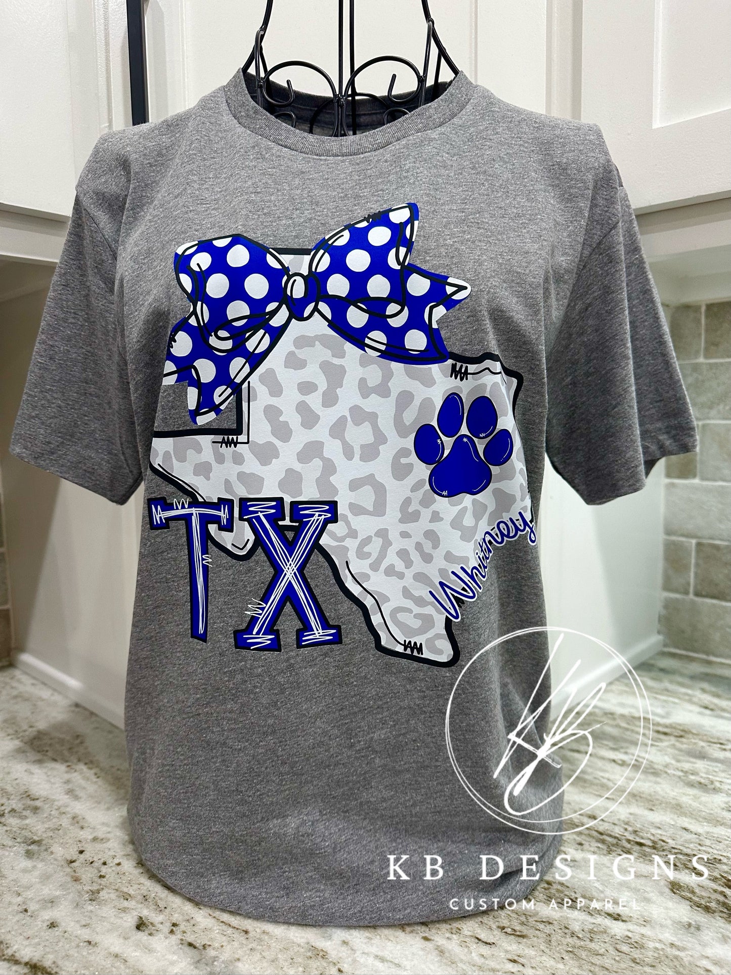Town/Mascot Leopard TX W/Bow