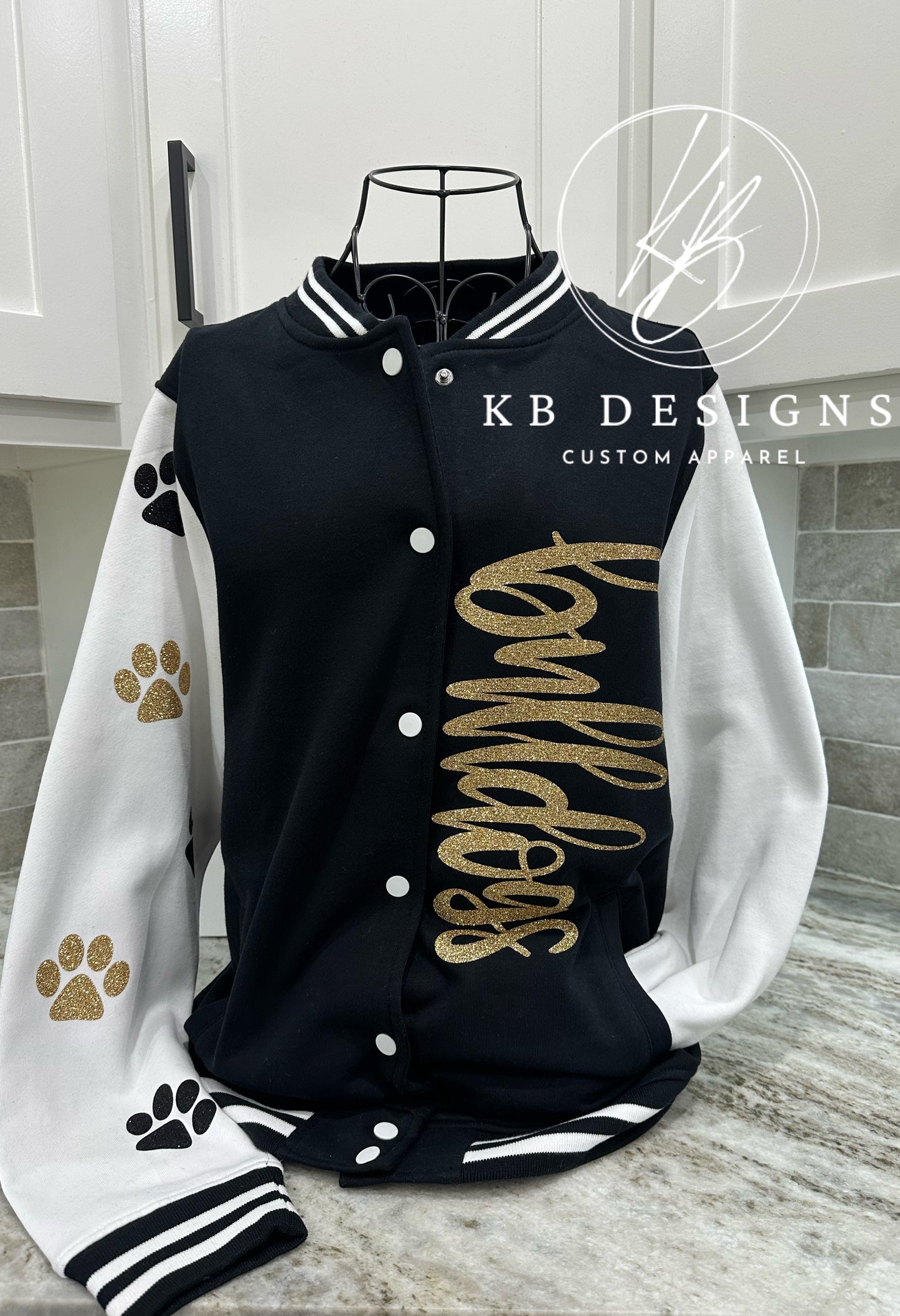 Panthers Varsity Letterman Glitter Jacket