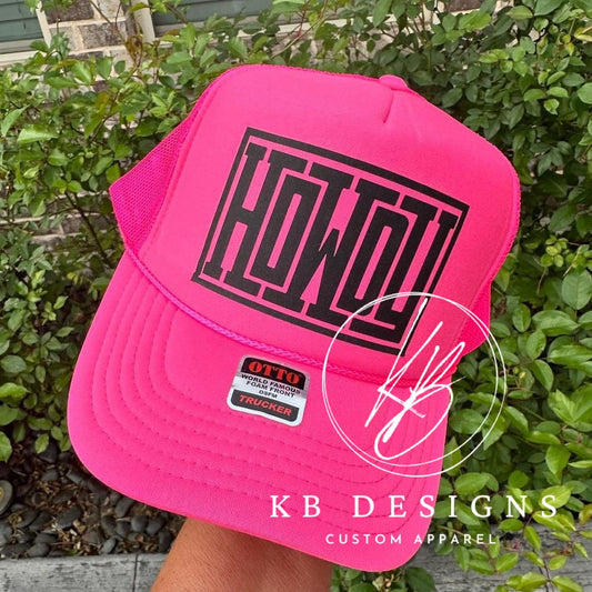 Howdy Neon Trucker Hat