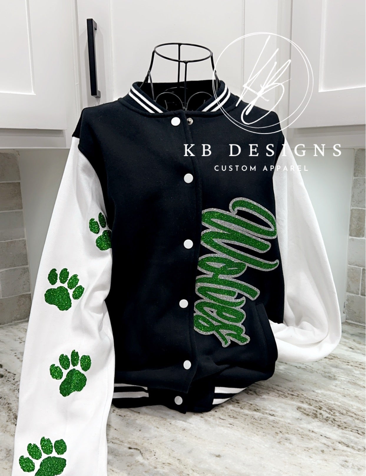 Cougars Varsity Letterman Glitter Jacket