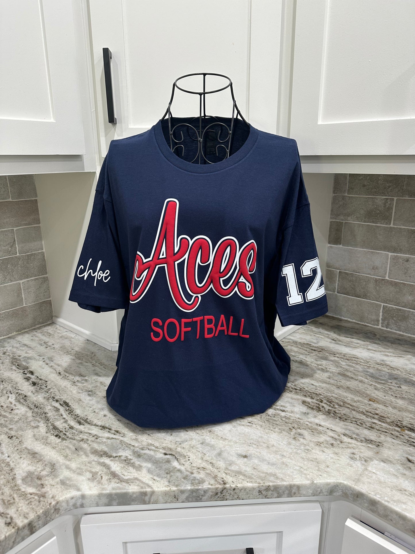 Personalized Sports Glitter & Puff Tee