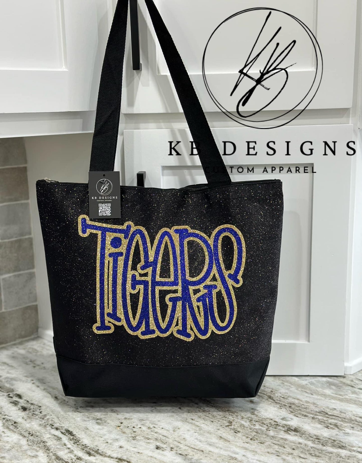 Custom Glitter Canvas Tote Bag