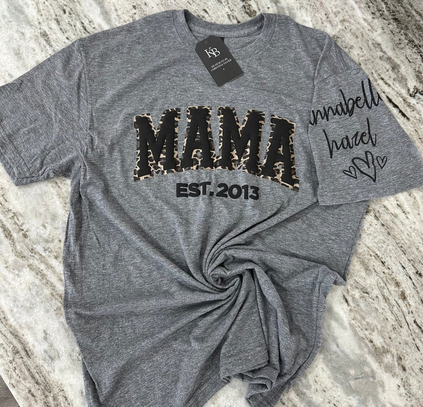 Personalized MAMA Leopard Puff Sweatshirt