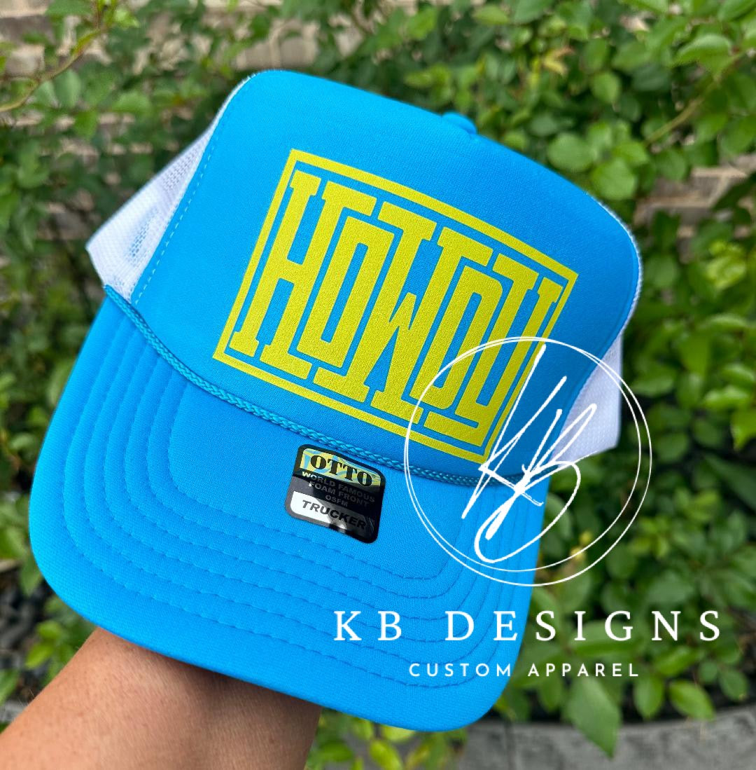 Howdy Neon Trucker Hat