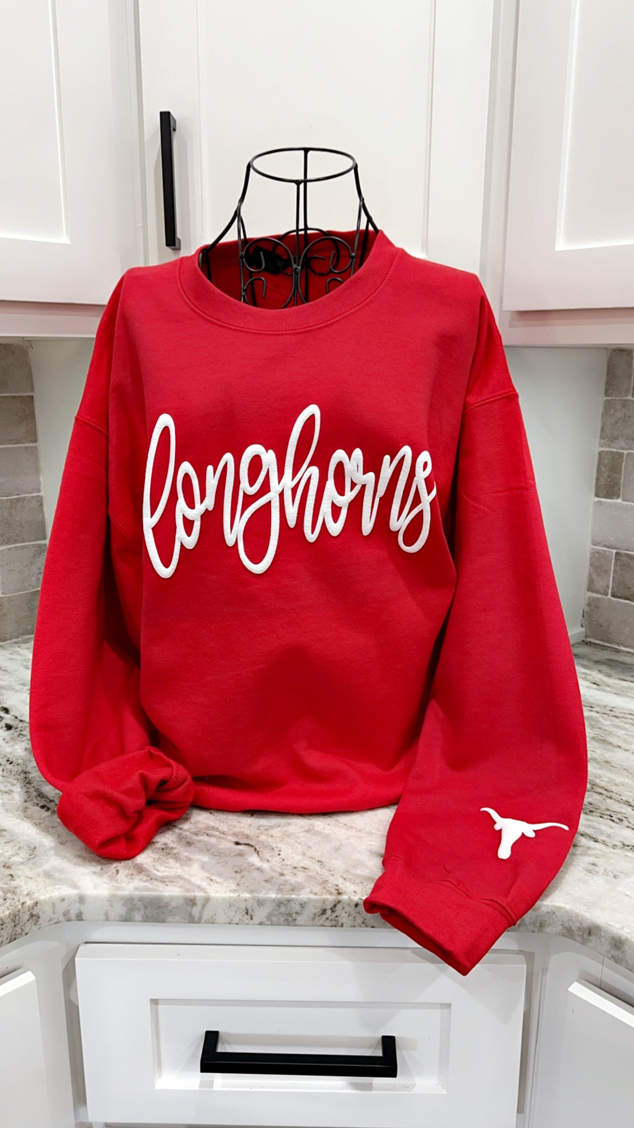 Puff Longhorns W/Sleeve Mascot