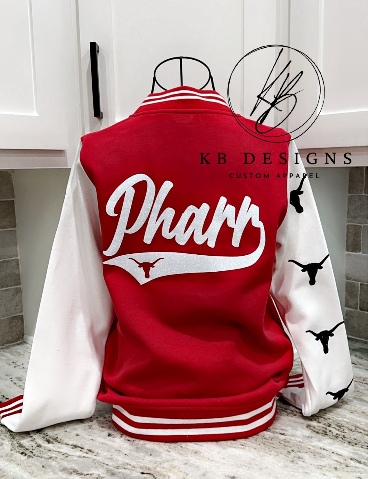 Cougars Varsity Letterman Glitter Jacket