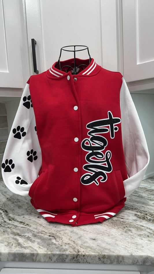 Tigers Varsity Letterman Glitter Jacket