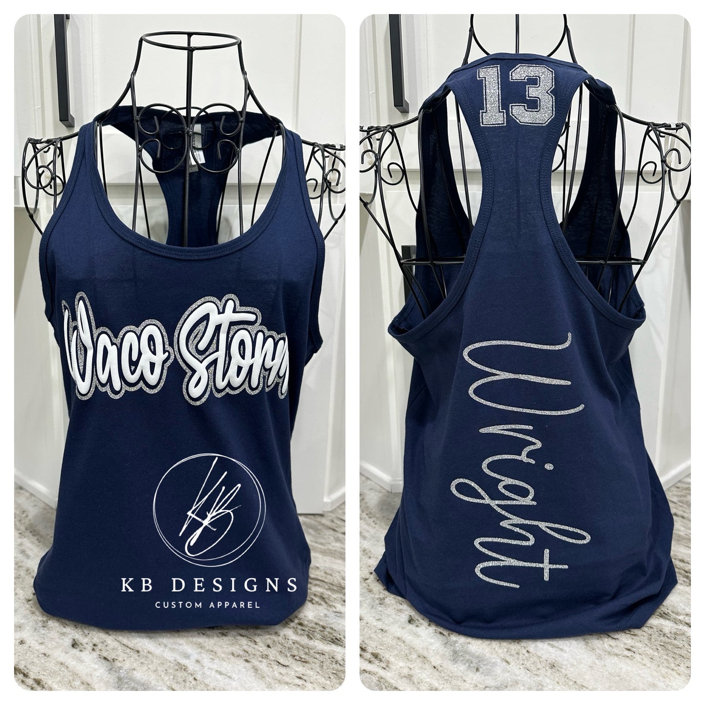 Sports Glitter & Puff Tank Top