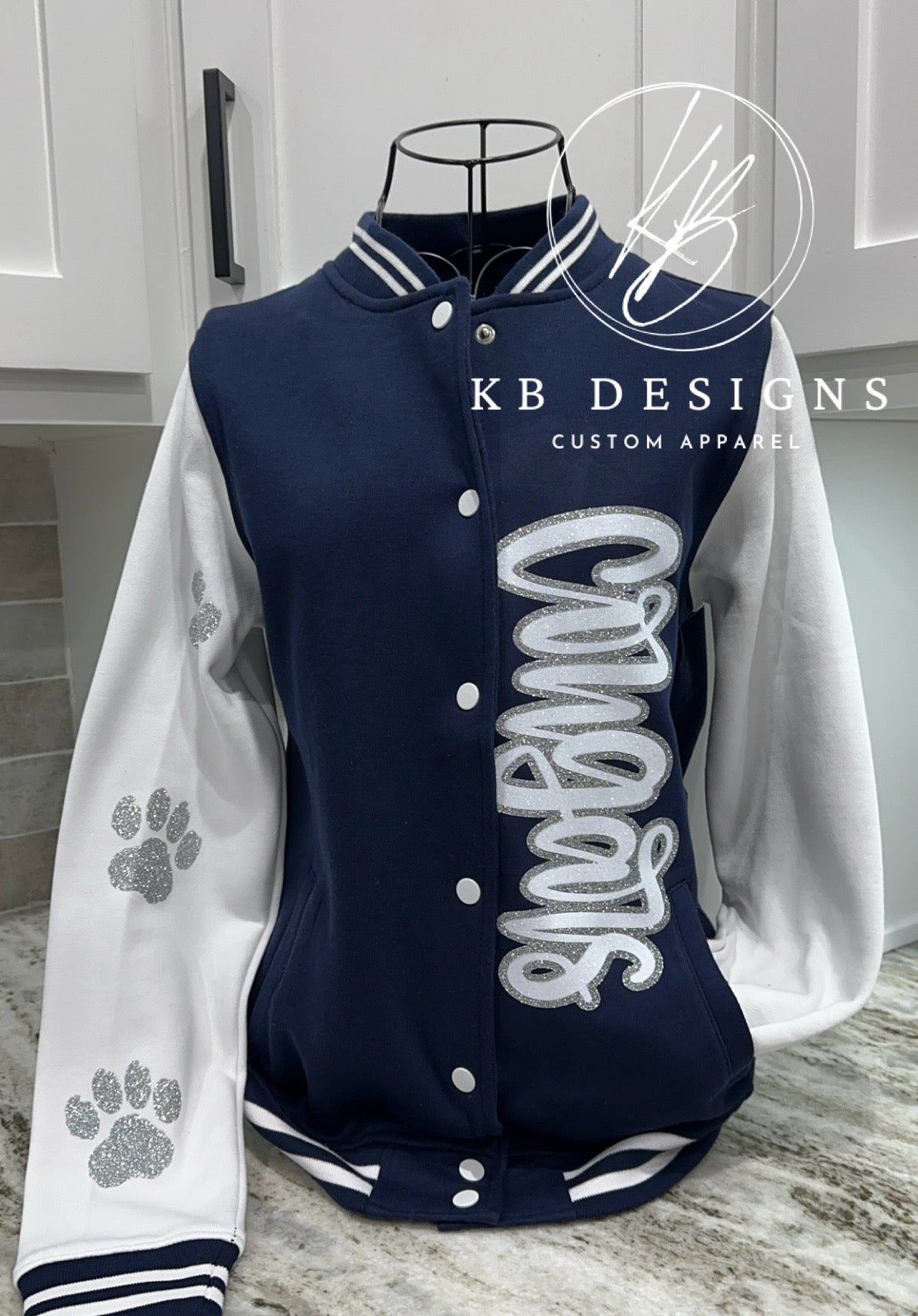 Cougars Varsity Letterman Glitter Jacket