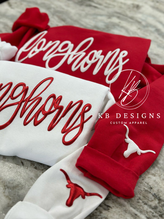 Puff Longhorns W/Sleeve Mascot