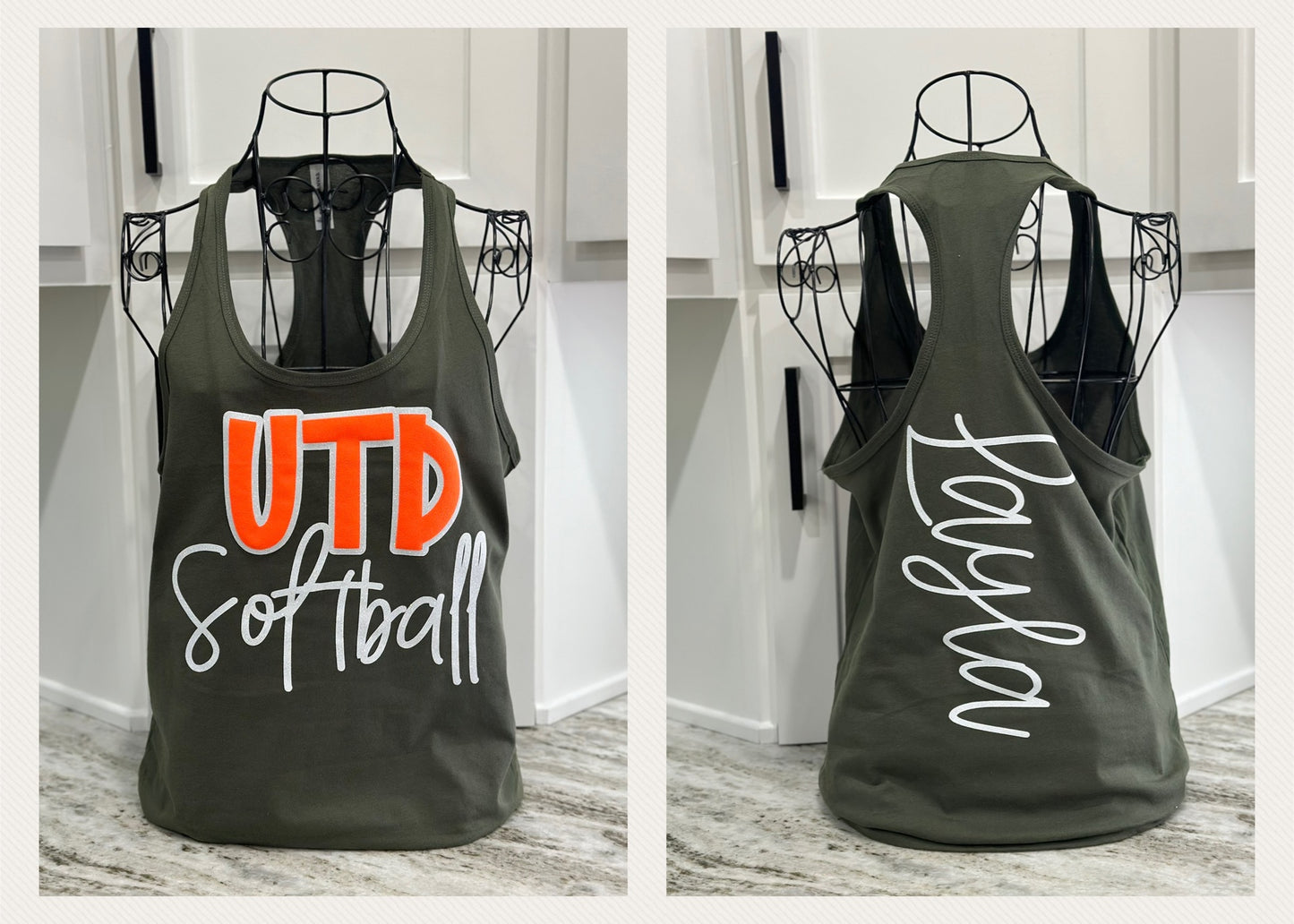 Sports Glitter & Puff Tank Top