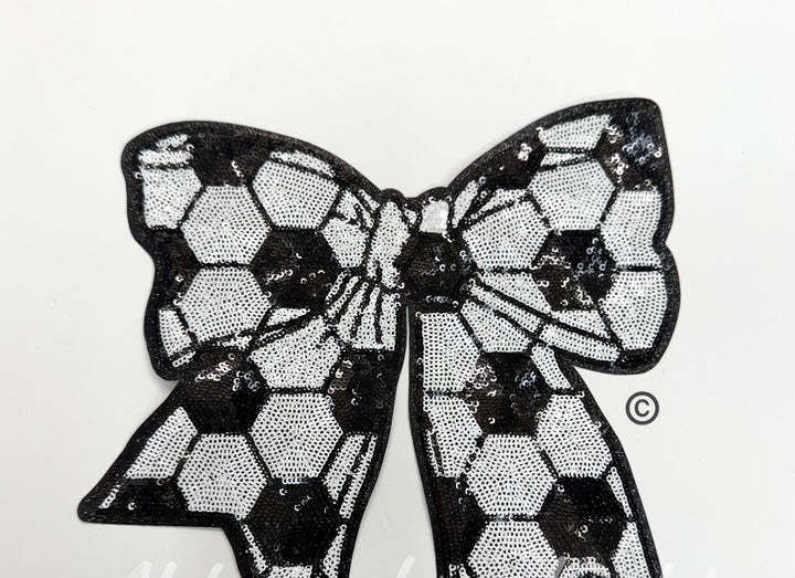 Sequin Sports Bow W/Personalization