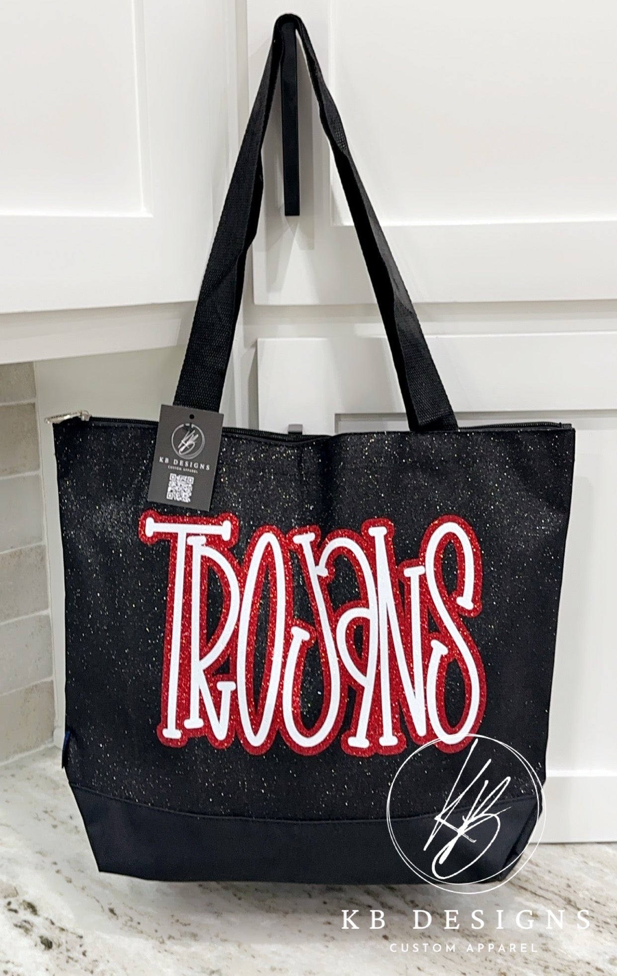 Custom Glitter Canvas Tote Bag