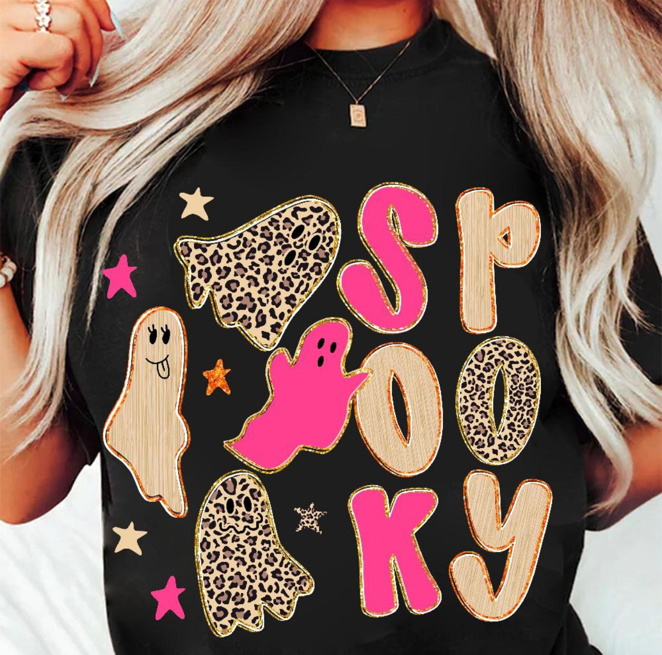 Spooky Ghosts Tee (Orange or Pink)