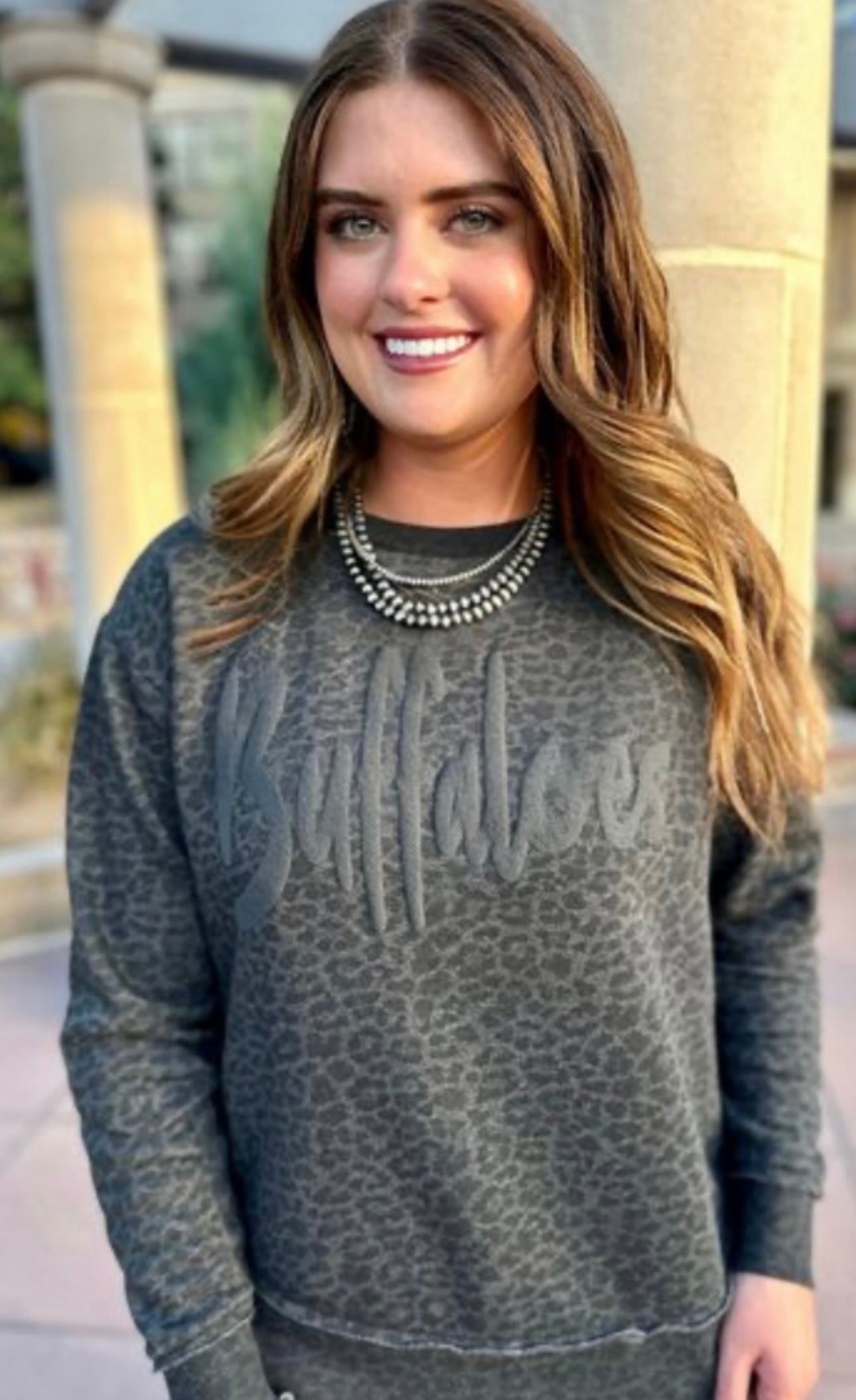 Custom Mascot Leopard Glitter and Puff Tee