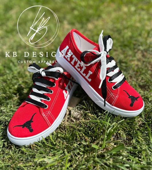 Axtell Longhorns Glitter Spirit Shoes