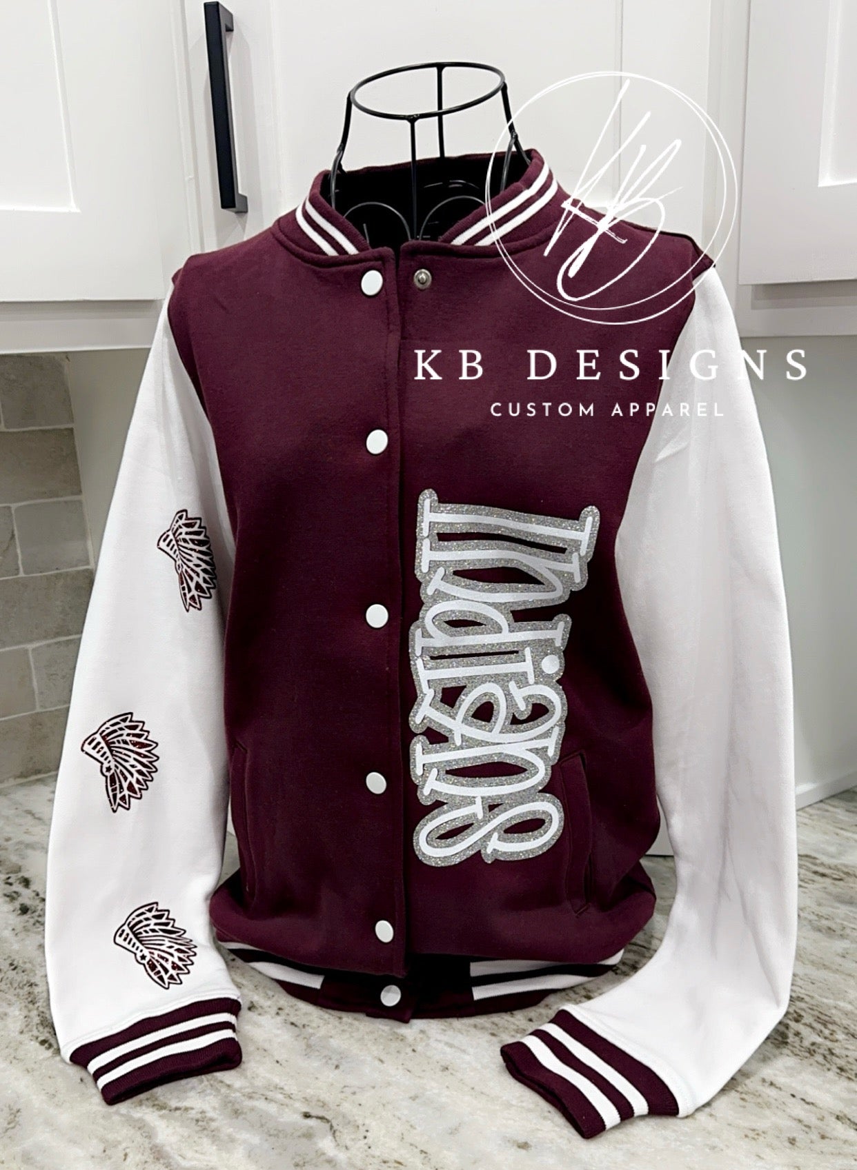 Cougars Varsity Letterman Glitter Jacket