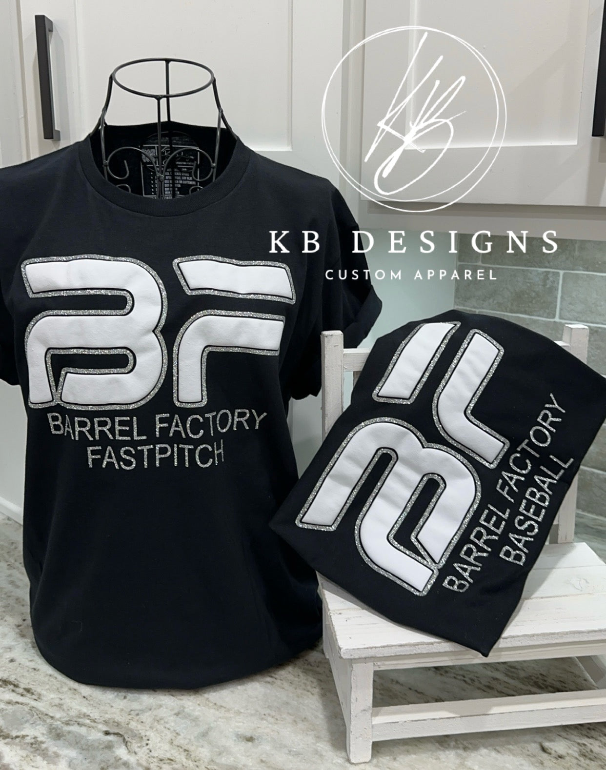 Personalized Sports Glitter & Puff Tee
