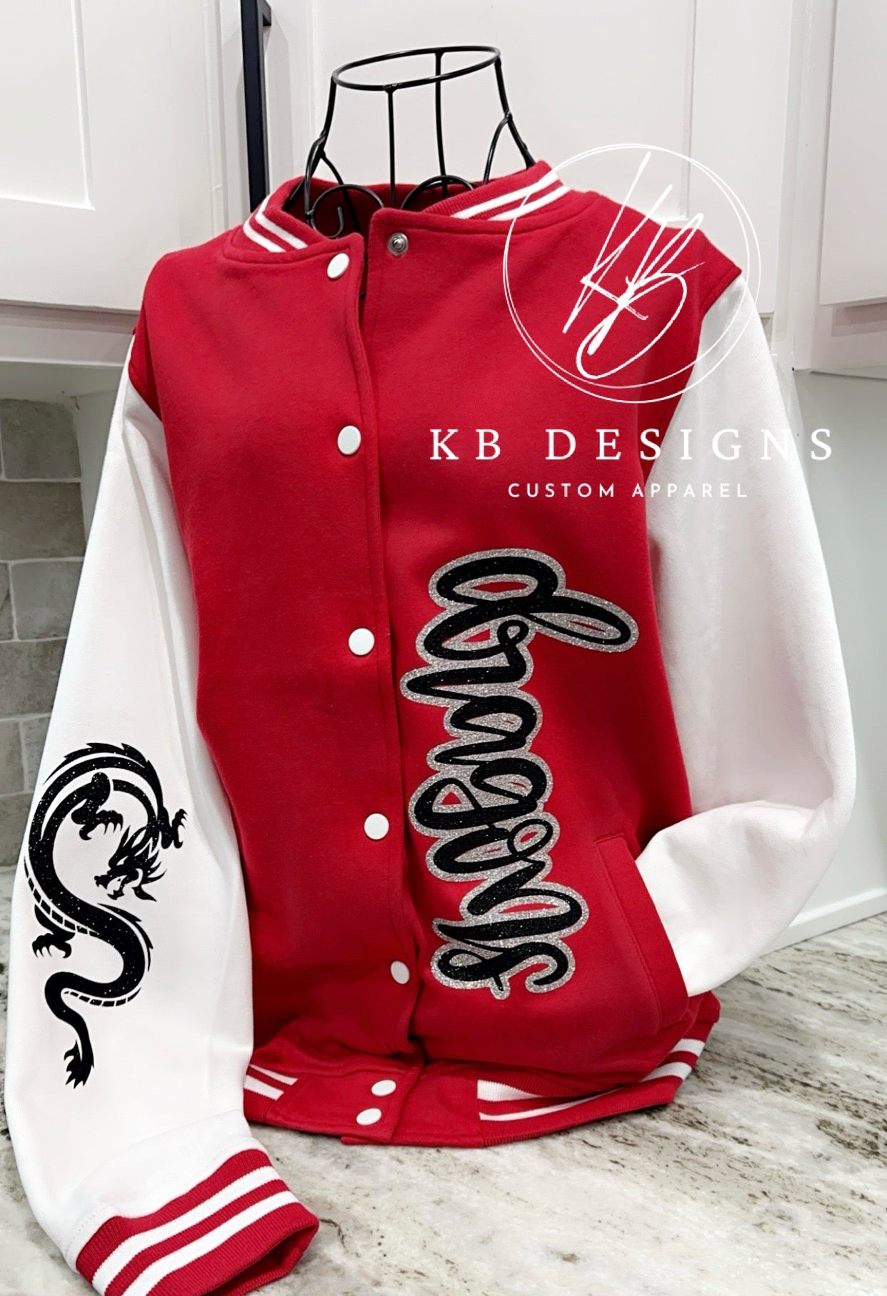Cougars Varsity Letterman Glitter Jacket