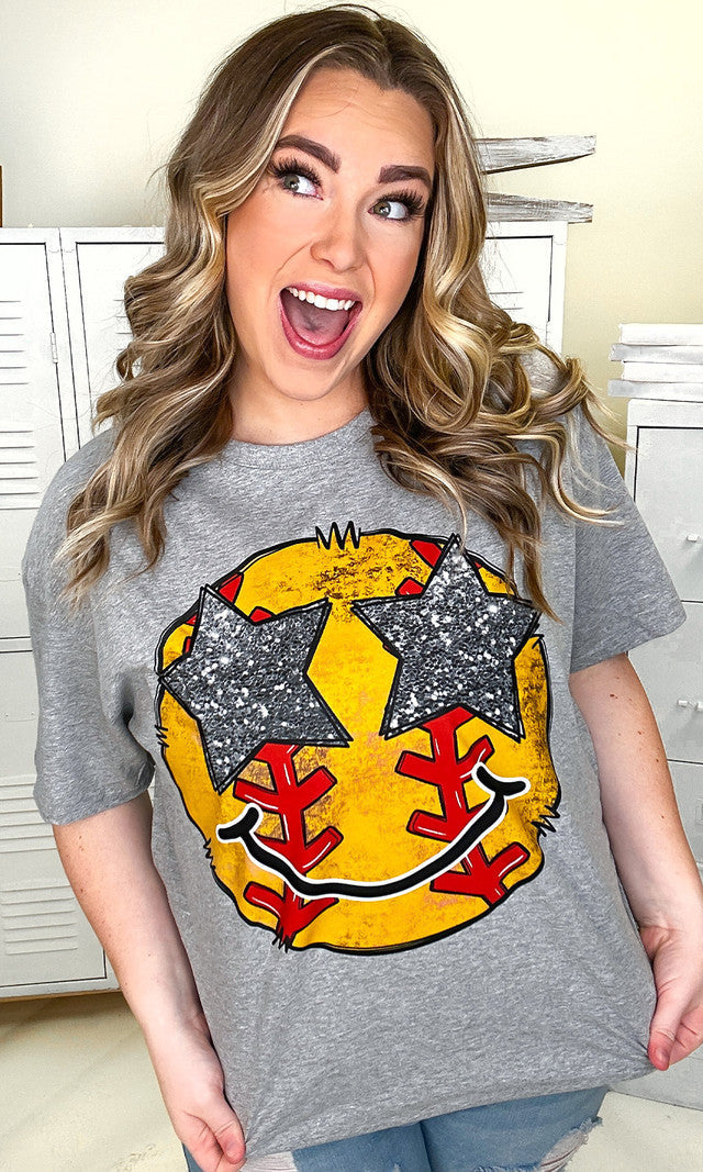 Sports Ball Star Eyes Tee