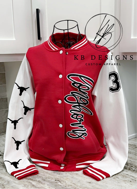 Longhorns Letterman Glitter Jacket