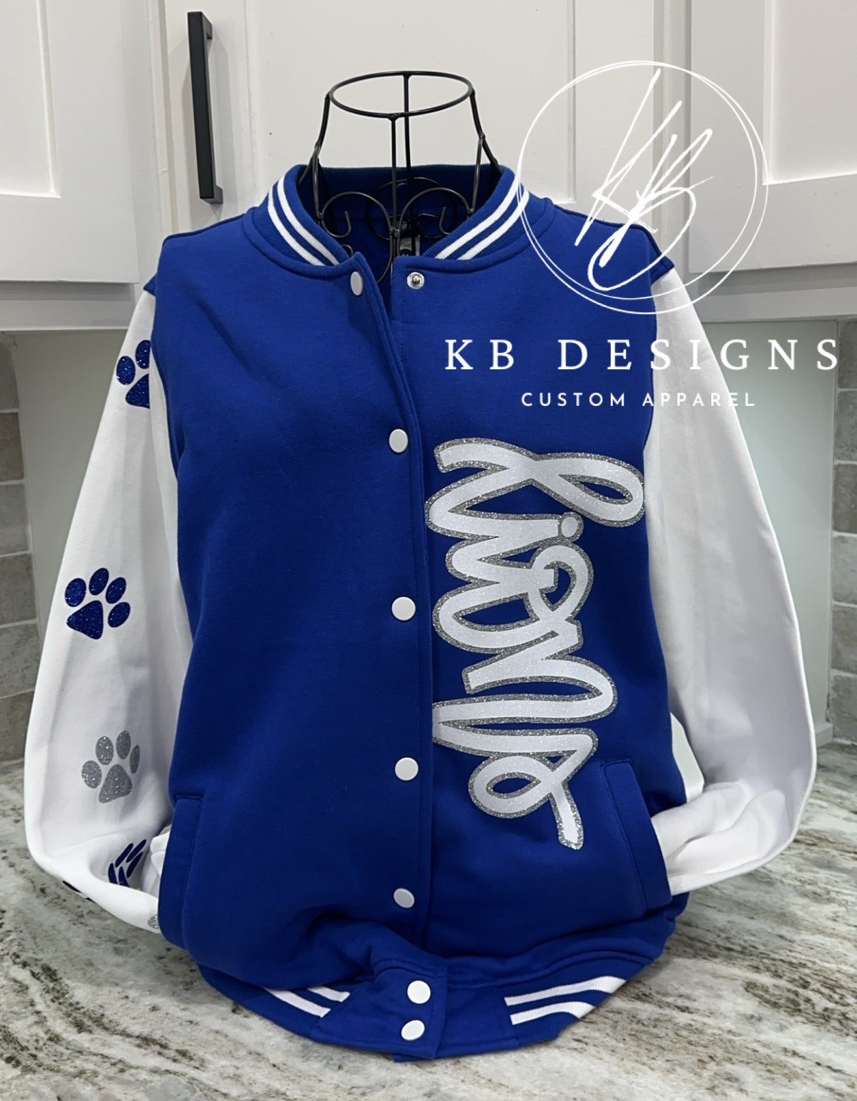 Cougars Varsity Letterman Glitter Jacket