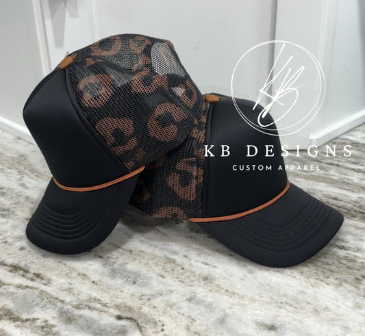 Leopard Trucker Hat Customized