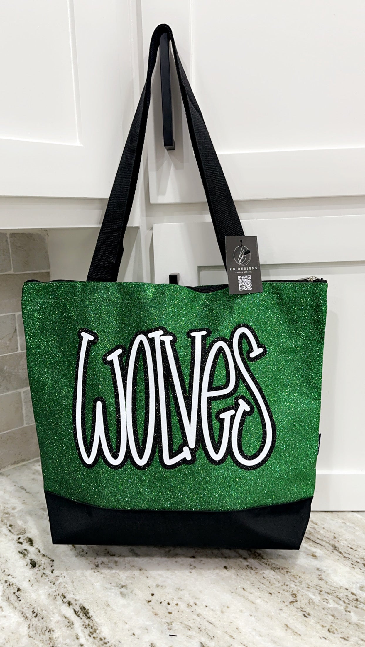 Custom Glitter Canvas Tote Bag
