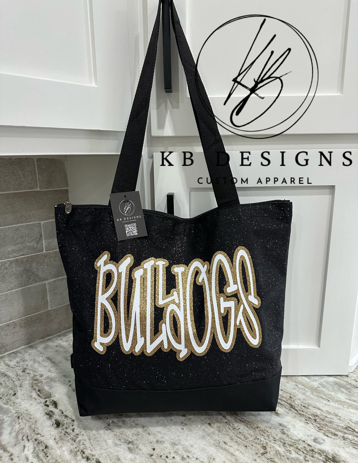Custom Glitter Canvas Tote Bag