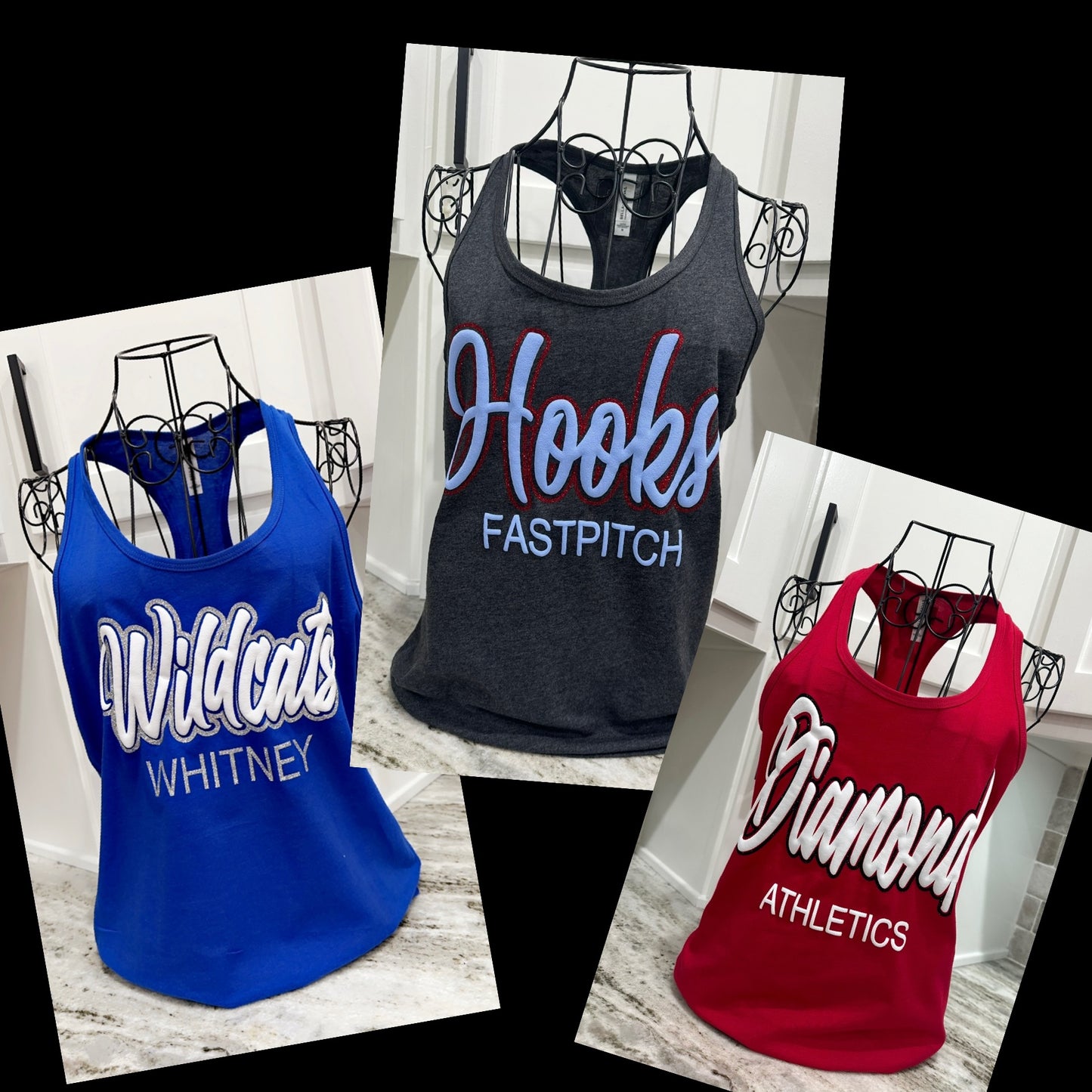 Sports Glitter & Puff Tank Top