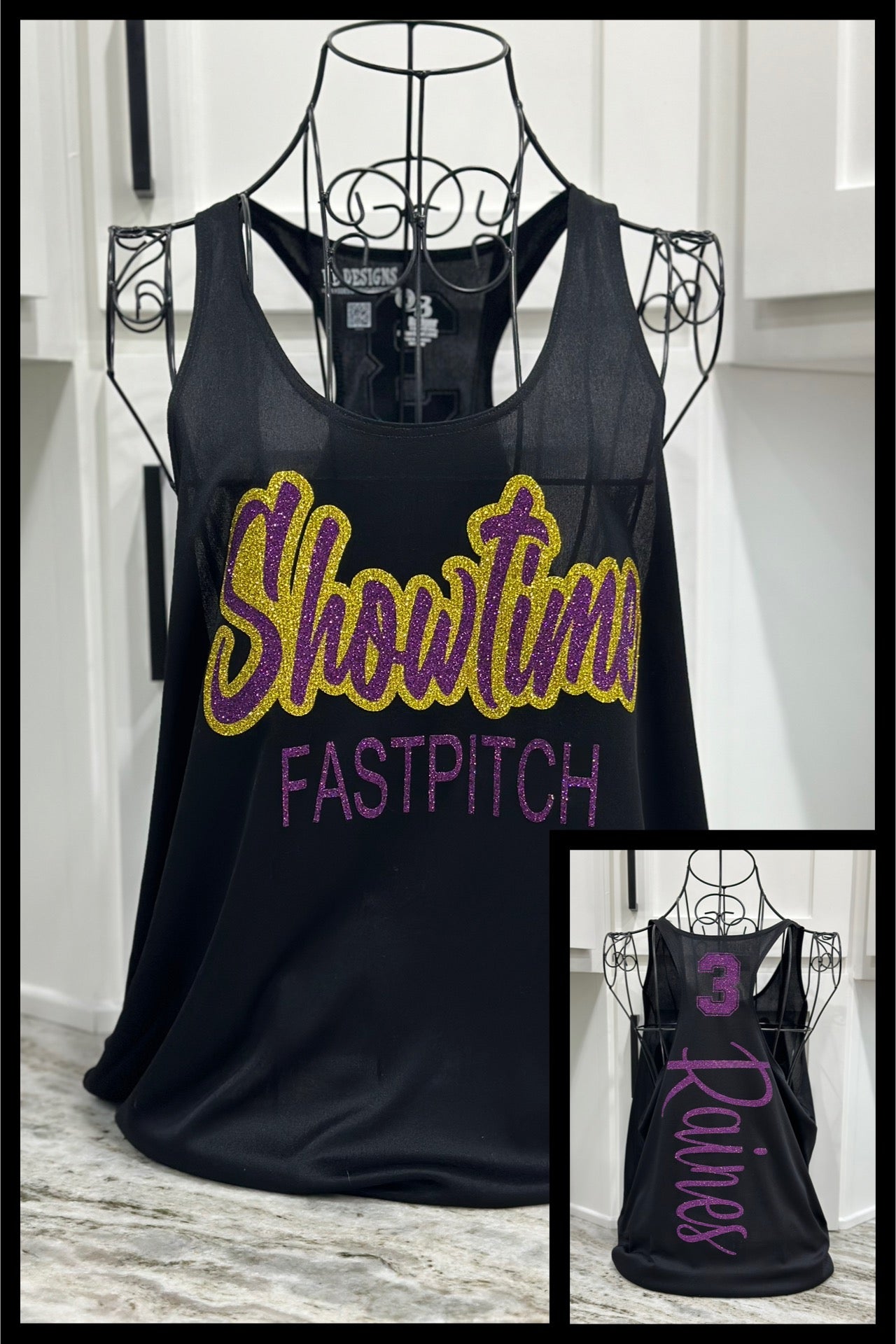 Sports Glitter & Puff Tank Top